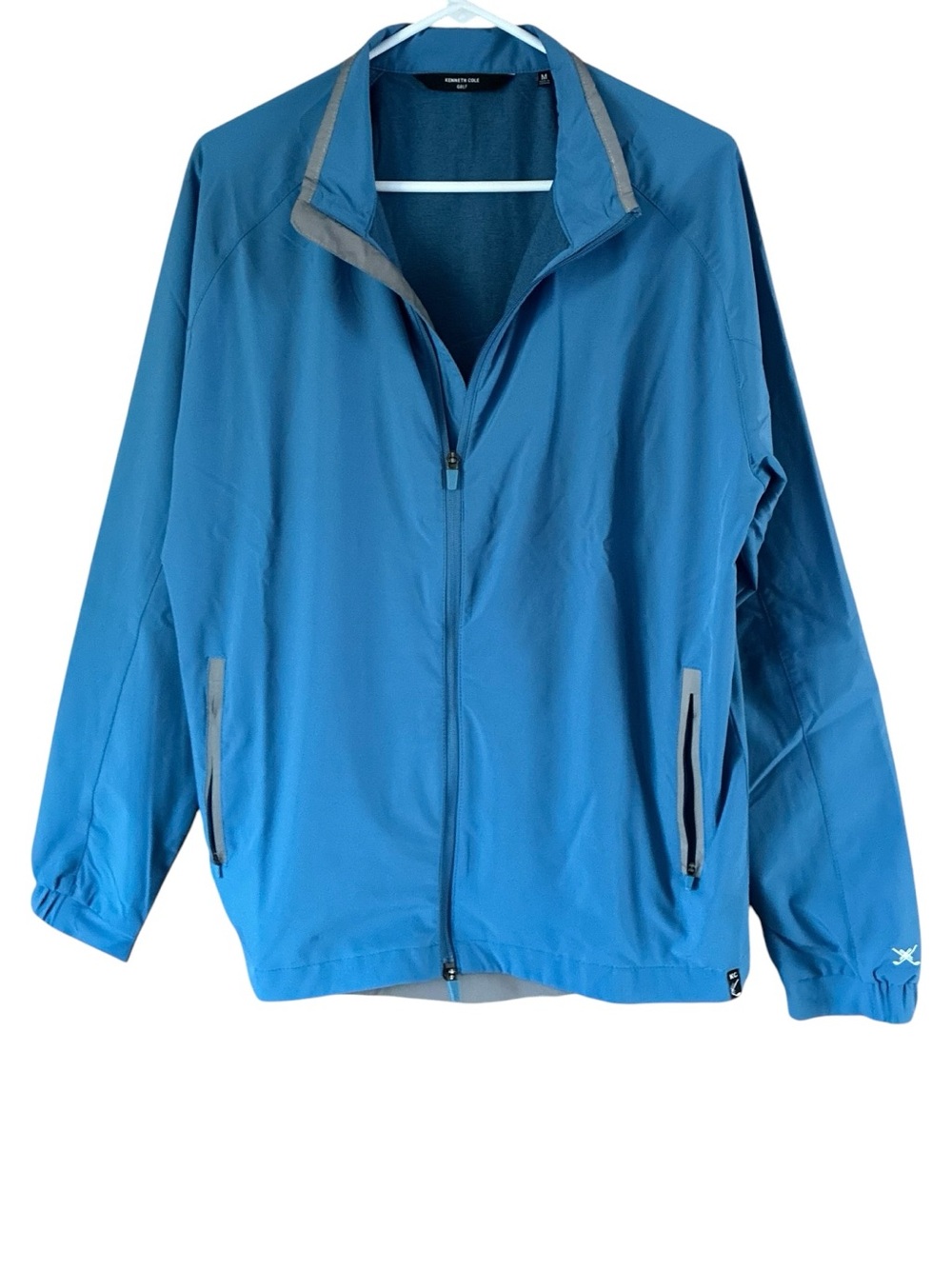 Kenneth Cole Golf Jacket Light Blue Full-Zip Men's Size M